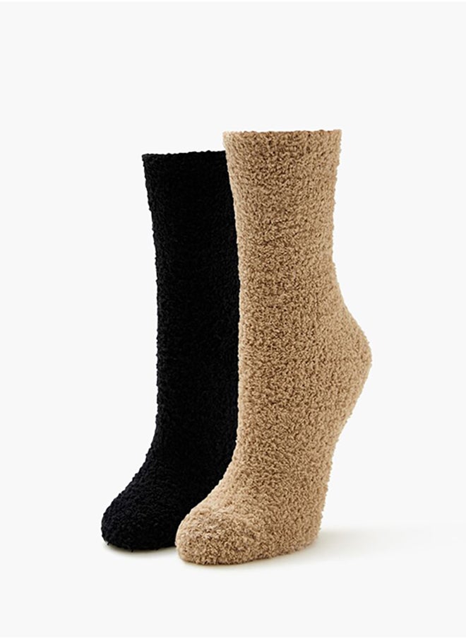 FOREVER 21 Plush Crew Socks Set - 2 pack  - Image 4