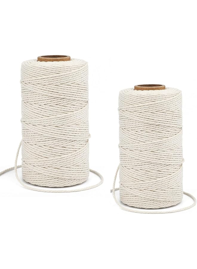 The Bros Cotton Butchers Twine String, 656 Feet 2mm Twine for Cooking Food Safe Crafts, Crafts, Bakers Twine, Kitchen Cooking Butcher String,Gift Wrapping String,Arts & Crafts,Home Decor  - Image 1
