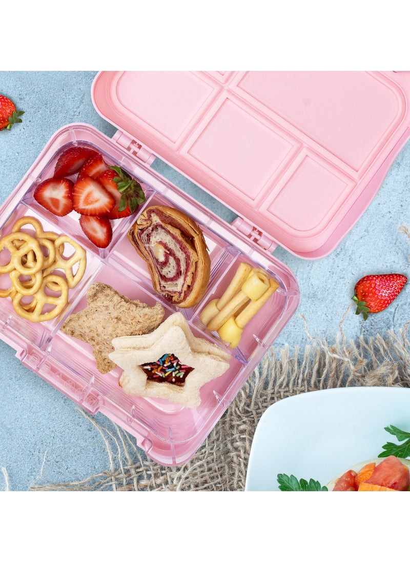 Eazy Kids 5 to 4 Convertible Bento Lunch Box With Sandwich Cutter Set-Gamer Girl  - Image 4