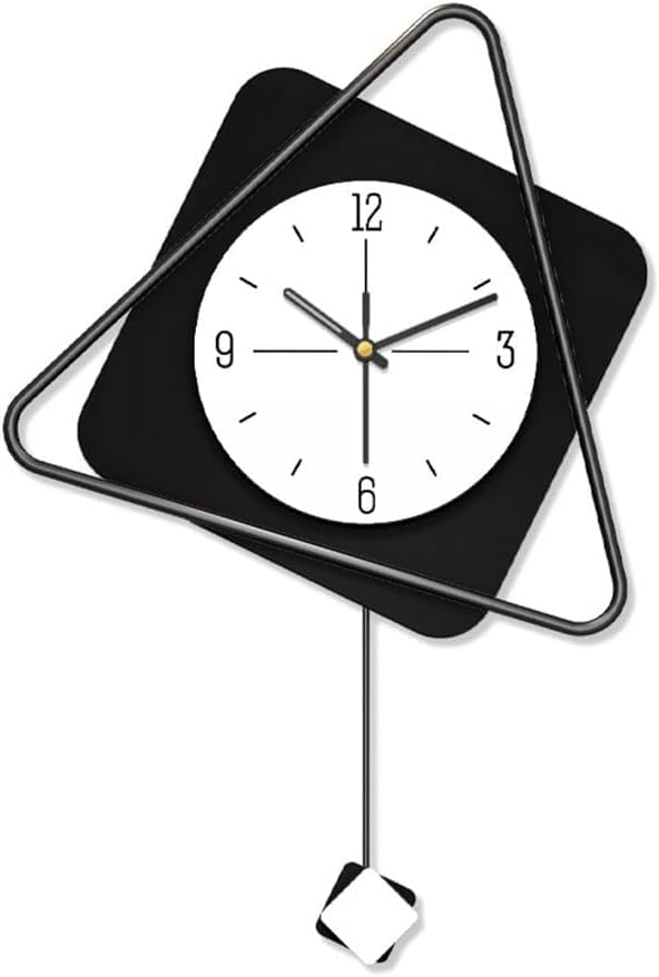 Waqif waqif Modern Silent Wall Clock for Home Decor Silent Wall Clock European Vintage Wall Clock with Pendulum Large Non Ticking Battery Operated Indoor Outdoor Clock  - Image 1