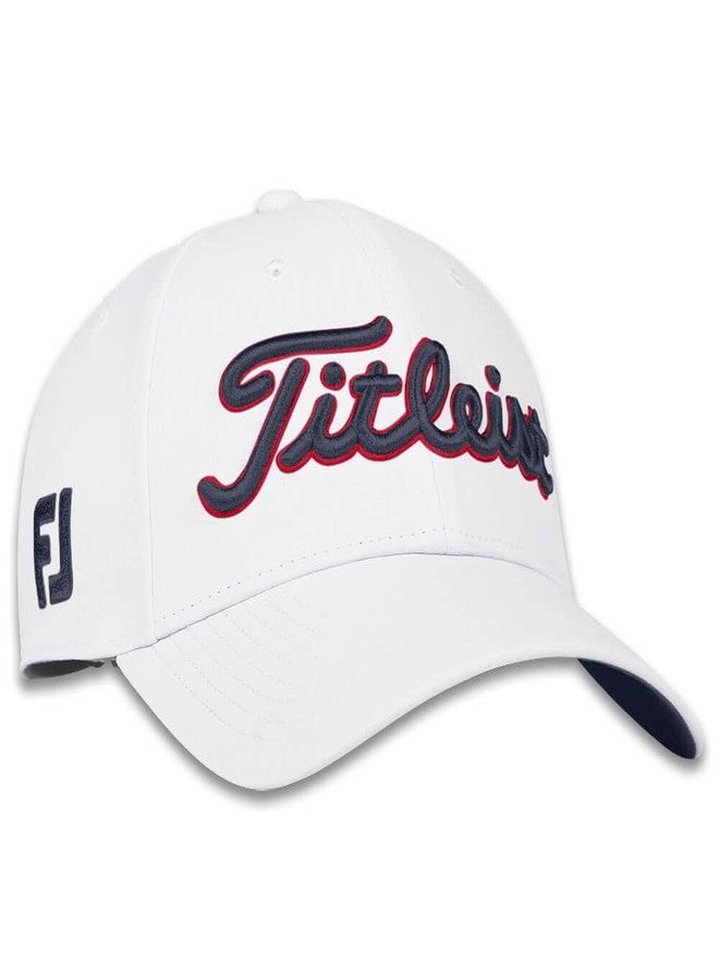 Titleist Golf Tour Performance Hat White/Navy/Red - Image 2