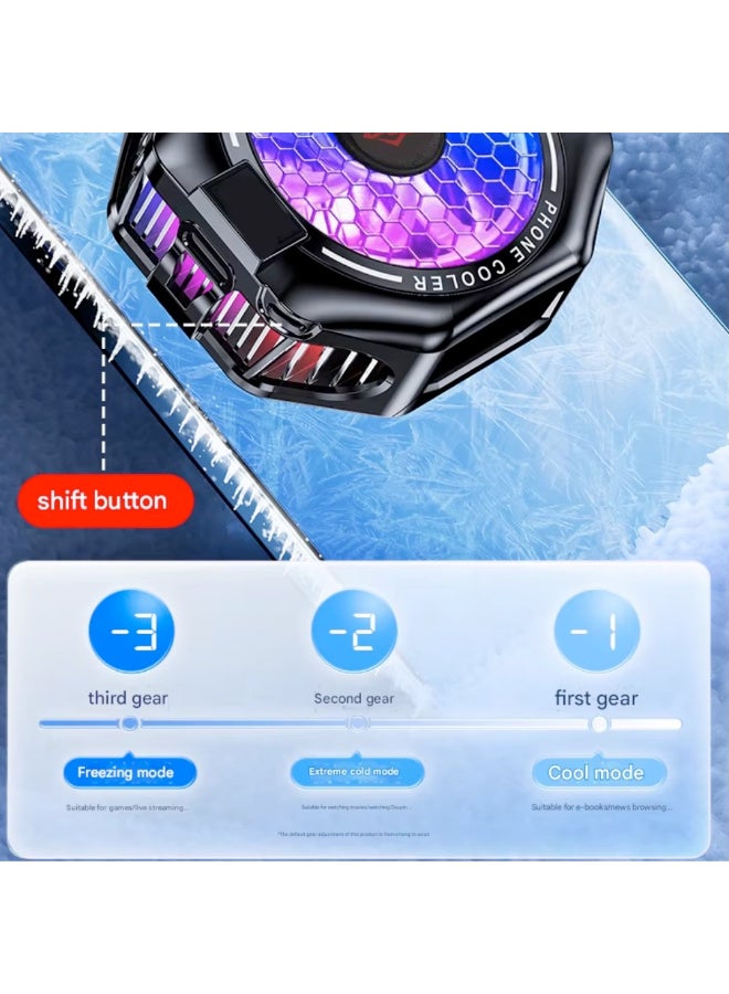 Sarafox X5 PRO Phone Radiator WASP Funcooler RGB Magnetic /clip 2in1 Super Cooling for IOS/Android Smart Blackshark Phone Cooler - Image 3