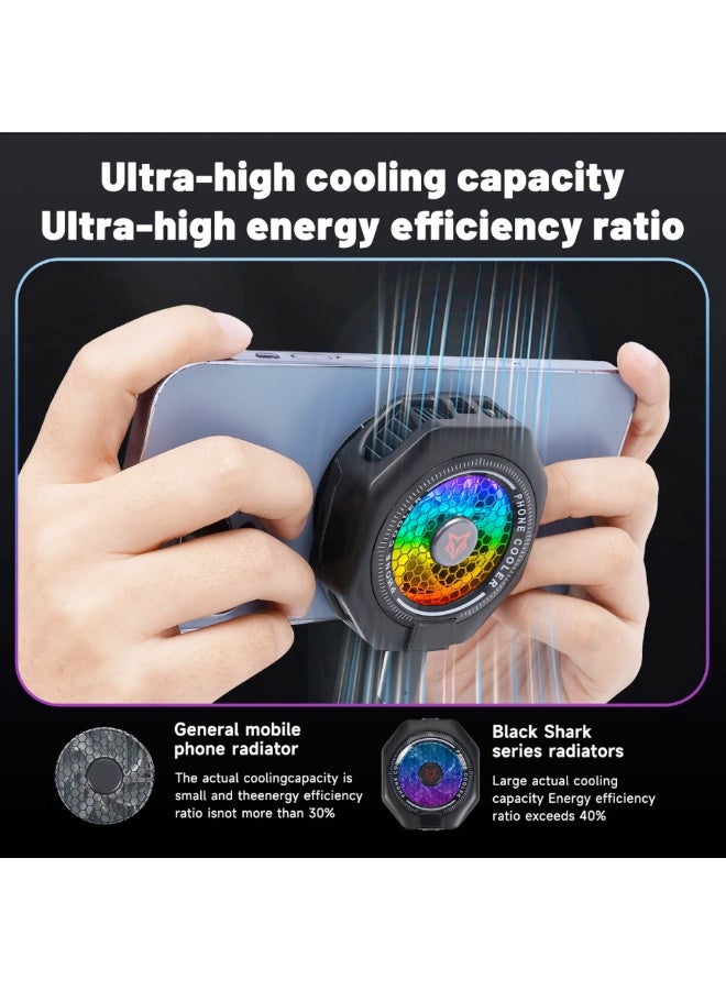 Sarafox X5 PRO Phone Radiator WASP Funcooler RGB Magnetic /clip 2in1 Super Cooling for IOS/Android Smart Blackshark Phone Cooler - Image 4
