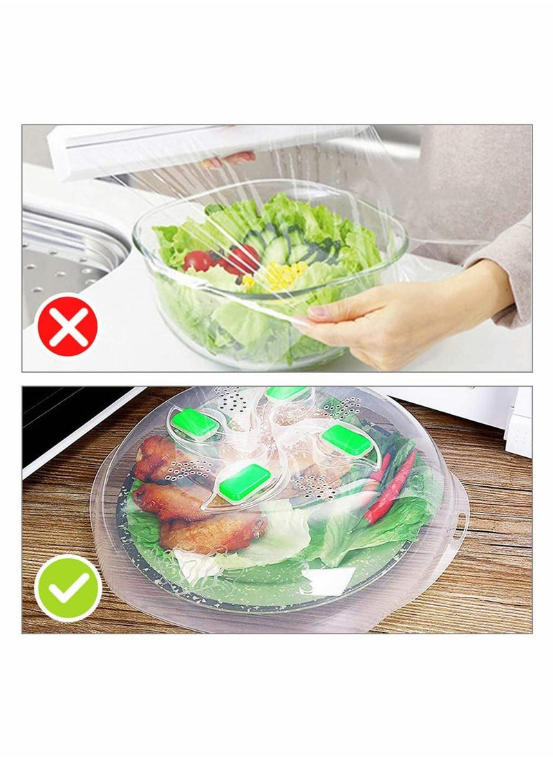 SYOSI - Microwave Splatter Cover, Microwave Plate Cover, Microwave Food Cover, Microwave Splatter Guard, Anti-Splatter with Steam Vents (11.8 Inch) - Image 1