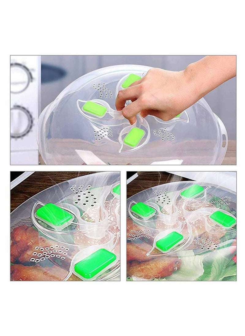 SYOSI - Microwave Splatter Cover, Microwave Plate Cover, Microwave Food Cover, Microwave Splatter Guard, Anti-Splatter with Steam Vents (11.8 Inch) - Image 1