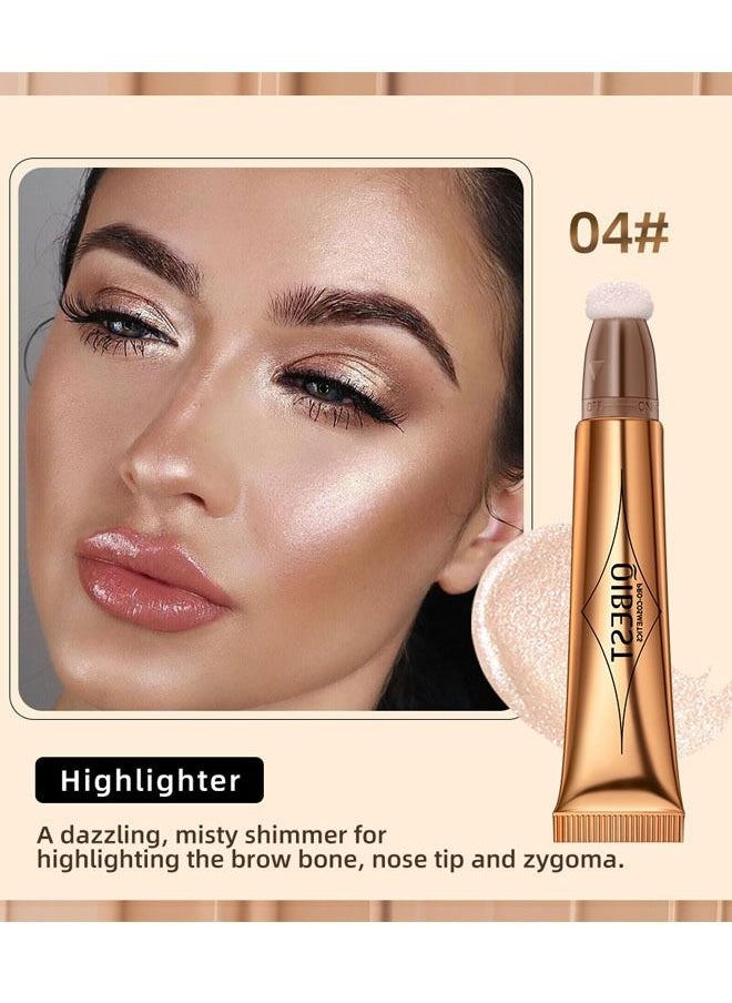 Multifunctional Makeup Pen Powder Blusher High Gloss Cosmetic Pen  #04