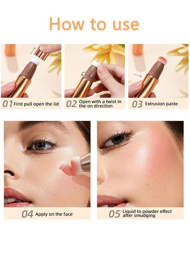 Multifunctional Makeup Pen Powder Blusher High Gloss Cosmetic Pen  #04