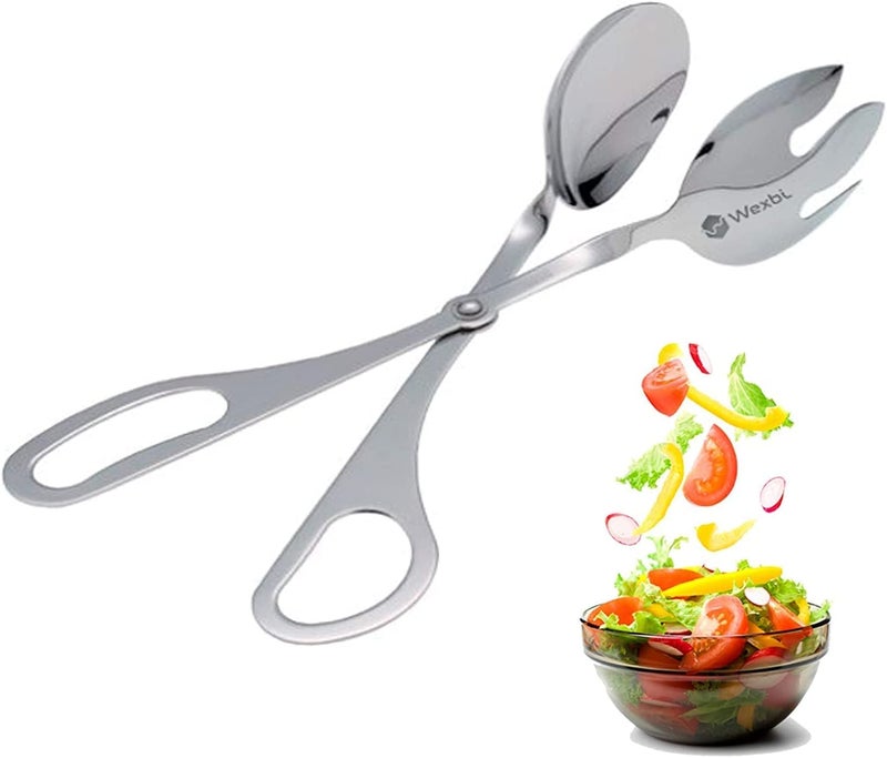 Wexbi Salad Tongs Heavy Duty Stainless Steel Tongs Salad Tongs for Serving 10 inch Small Serving Tongs Perfect Kitchen Tongs 