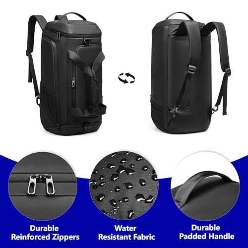 Moulyan Gym Bag for Men with Shoes Compartment - 40L Duffle Bag for Travel with Wet Pocket & Laptop Compartment,Waterproof Carry On Sports Bags Gym Backpack with Water Bottle Holder - Image 4