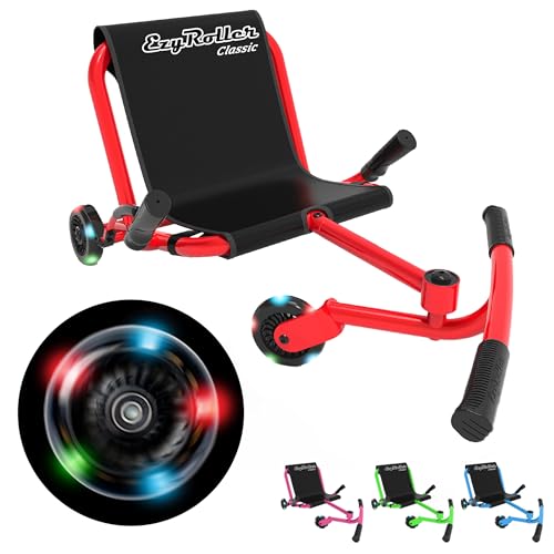EzyRoller Classic with LED Wheels Ride On Toy for Kids Ages 312 Up to 154 lbs Red - Image 1