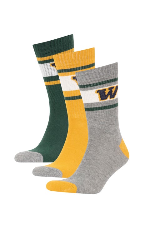 Multicolour Man Man 3 piece Long Socks Casual