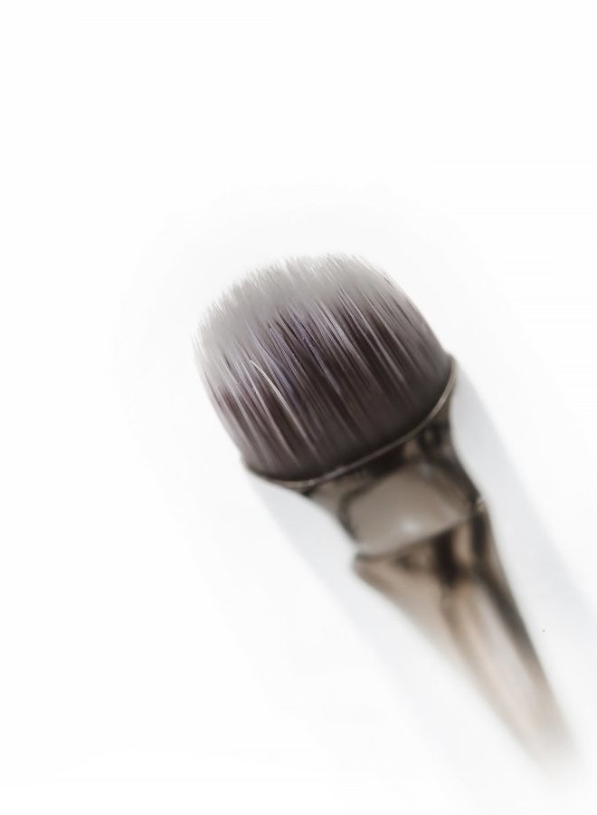 Nanshy Lip Makeup Brush with Lid Retractable use for Lipstick Liner Gloss (Black Handle, Chrome Silver Cap) Vegan Cruelty-Free - Image 2