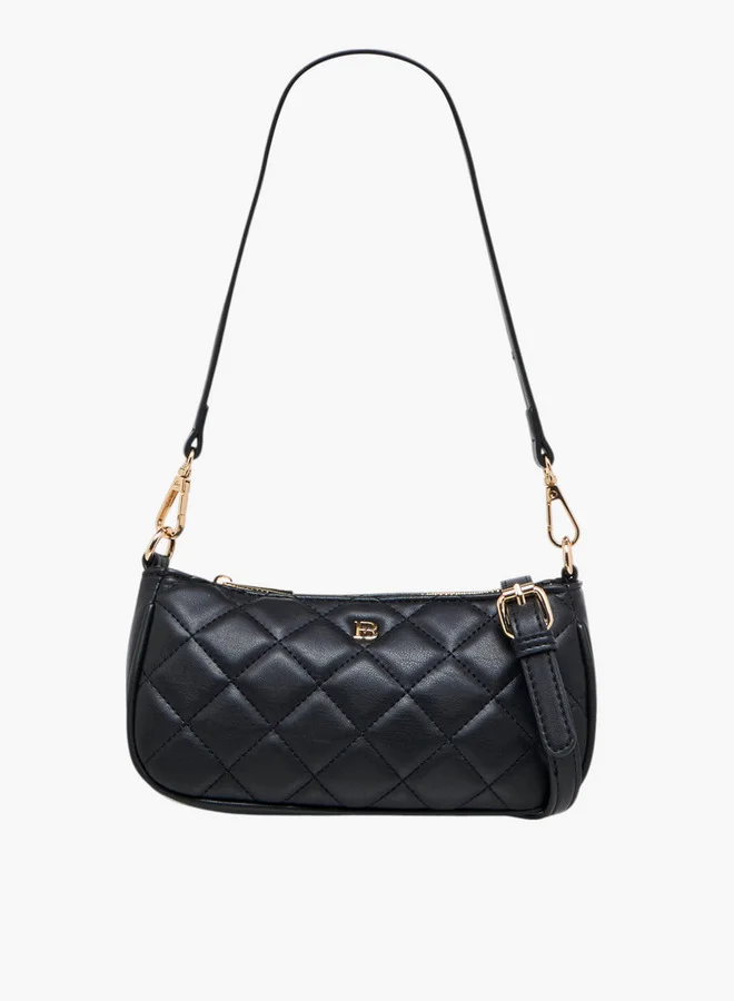 فلورا بيلا من شو إكسبرس Quilted Shoulder Bag with Detachable Strap and Zip Closure