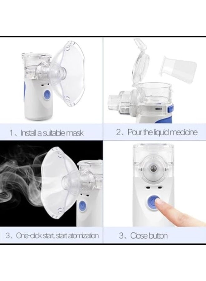 Mini Mesh Nebulizer - Silent Handheld Inhaler with Self-Cleaning System for Kids, Easy-to-Use & Practical for Daily Use - Image 3