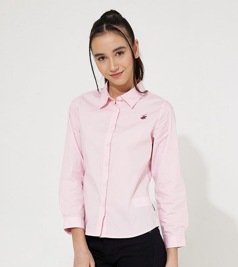 بيفرلي هيلز بولو كلوب بلوزة منسوجة للأطفال من بيفرلي هيلز بولو كلوب