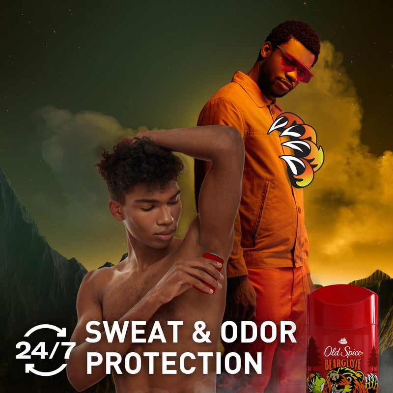 Old Spice مزيل عرق أولد سبايس خالي من الألمنيوم للرجال، حماية من الروائح على مدار 24/7، انتعاش ورائحة تدوم، يطبق بشكل شفاف، رائحة بييرغلوف مع رائحة بستان مقرمشة، 2.6 أونصة - Image 3