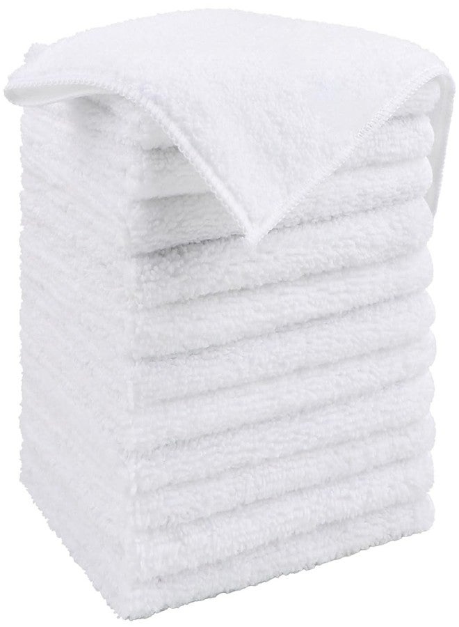 مناشف تنظيف بيضاء من الألياف الدقيقة من هوم إكسل، عبوة من 12 منشفة فاخرة من الألياف الدقيقة للسيارات، خالية من الوبر، لا تسبب الخدوش، عالية الامتصاص، قابلة لإعادة الاستخدام، مناسبة لتنظيف السيارات والمنازل والمطابخ والنوافذ، مقاس 11.5 × 11.5 بوصة - Image 1