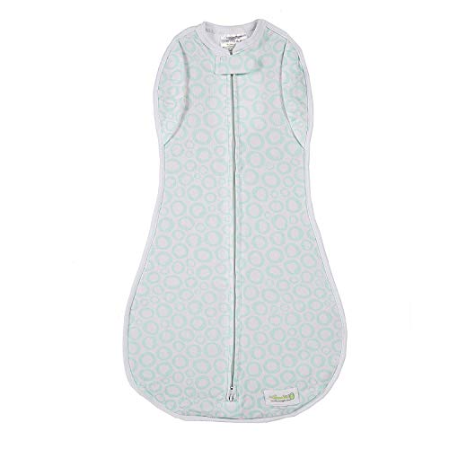 Woombie Convertible Unvented Nursery Swaddling Blankets, Mint O's, 5-13 Pounds - Image 1