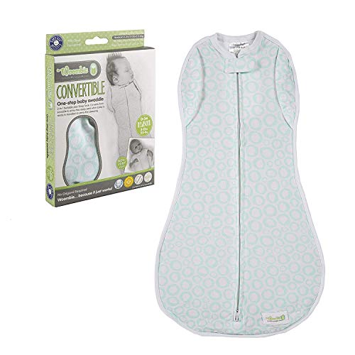 Woombie Convertible Unvented Nursery Swaddling Blankets, Mint O's, 5-13 Pounds - Image 2