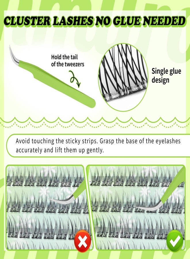 TMIELYBS Self Adhesive Eyelashes Natural Wispy Lash Clusters 10-11-12-14mm Mixed Lengths 120Pcs No Glue Reusable Self-Stick Lashes with Enhanced Adhesive, Everyday Wear, Replacement for Kmilro - Image 3