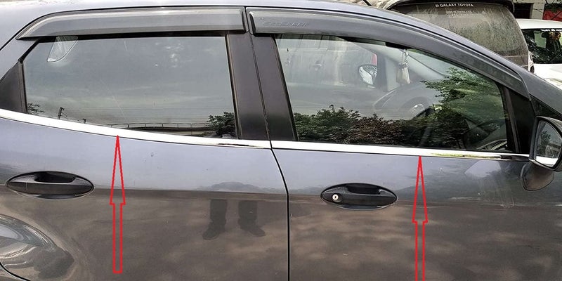 SPREADX Car Lower Window Garnish Chrome Stainless Steel Suitable for Mahindra XUV-500 Type-1 (Set of 4 pcs) - Image 2