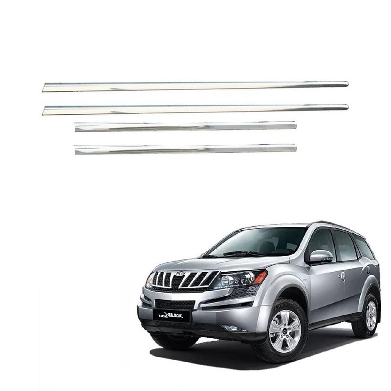 SPREADX Car Lower Window Garnish Chrome Stainless Steel Suitable for Mahindra XUV-500 Type-1 (Set of 4 pcs) - Image 1