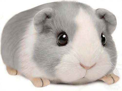 Mushplushies Guinea Pig Stuffed Animal Cute Guinea Pig Plush for Kids Realistic Stuffed Animals Small Live Animals Toys for Boys Girls Childrens Christmas Birthday GiftsGrey - Image 1