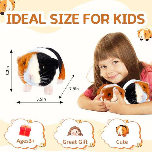 Mushplushies Guinea Pig Stuffed Animal Cute Guinea Pig Plush for Kids Realistic Stuffed Animals Small Live Animals Toys for Boys Girls Childrens Christmas Birthday GiftsGrey - Image 5