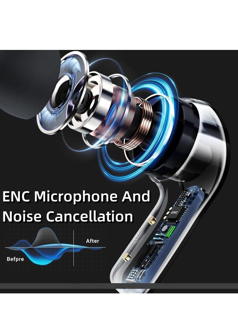 GUDOO Bluetooth Earphones Bluetooth 5.3 Wireless Microphone Earphones In Ear Noise Reduction Bluetooth Earphones Wireless Earphones Sports Earphones For Listening to Music and Videos - Image 3