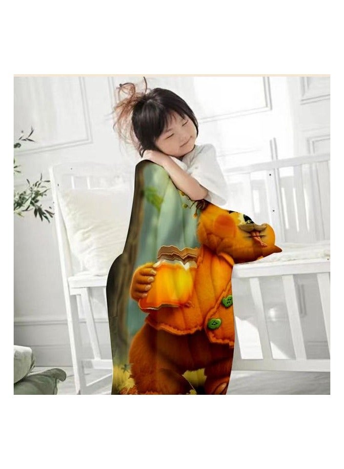 عام بطانية رقيقة من الفانيلا الكرتونية للأطفال أو الطلاب (دافئة ومريحة ومناسبة للنوم والألعاب) 100 سم * 150 سم - 464 - Image 4