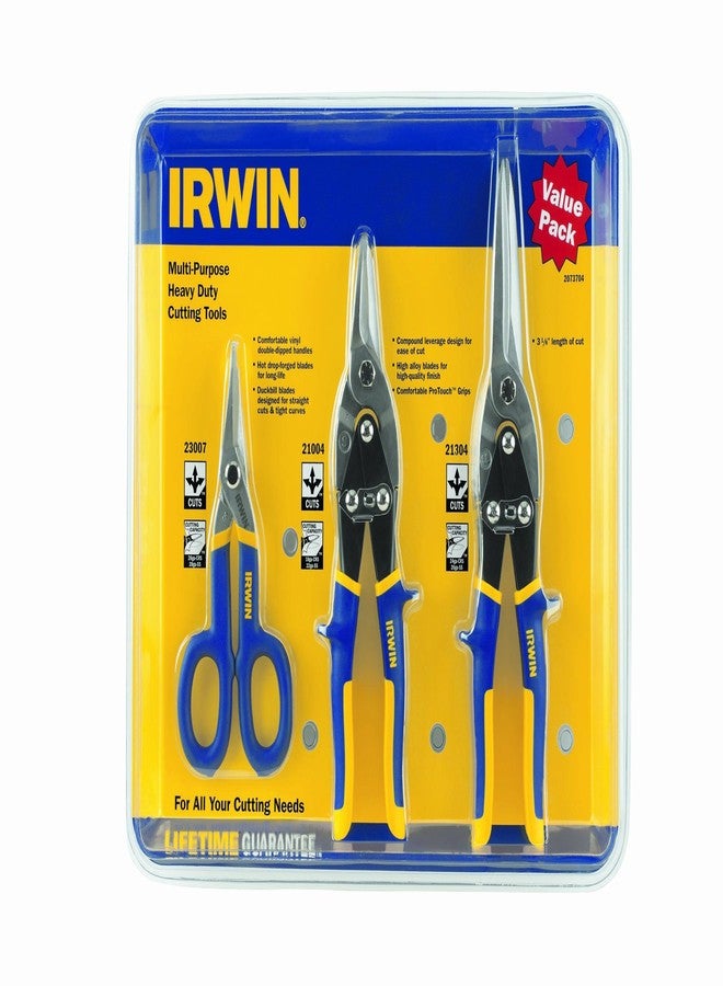 Irwin Snips 3 Piece Utility/Tinner Set - Image 2