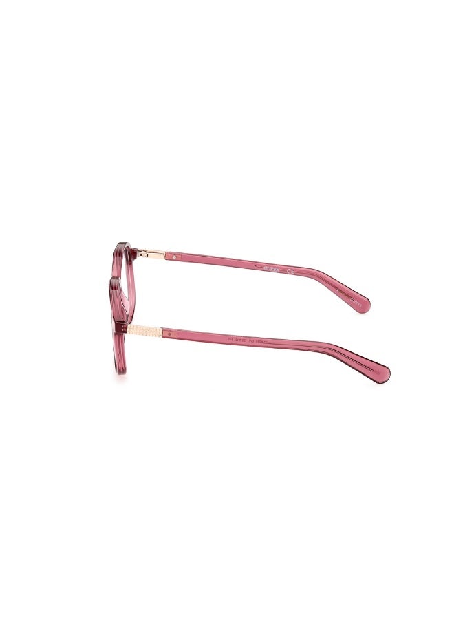 GUESS Gu8255 Square Injected Frames For Unisex Size 53, Shiny Bordeaux - Image 2