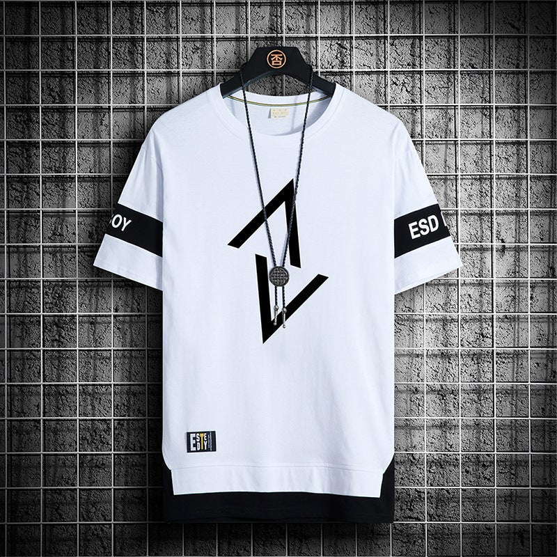 Men'S Short-Sleeve 2023 New Summer Ice Silk Half-Sleeve Men'S T-Shirt Trendy Versatile Student Top - Image 2