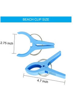 Oasisgalore 8 Pack Beach Towel Clips, Chair Clips Towel Holder Clothes Pins Clothes Pegs Hanging Clip Clamps  - Image 2