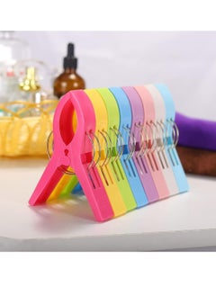 Oasisgalore 8 Pack Beach Towel Clips, Chair Clips Towel Holder Clothes Pins Clothes Pegs Hanging Clip Clamps  - Image 3