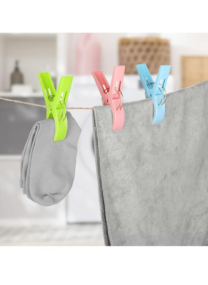 8 Pack Beach Towel Clips, Chair Clips Towel Holder Clothes Pins Clothes Pegs Hanging Clip Clamps