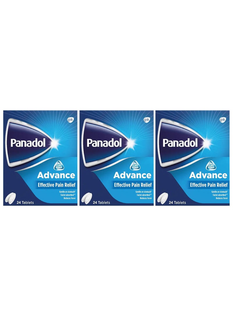 Panadol Pack Of 3 Advance 500 Tablets 24  - Image 1