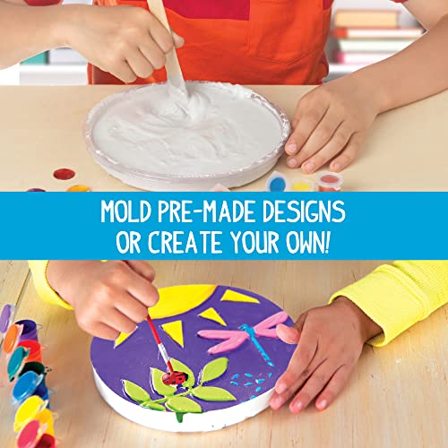 Made By Me Mix & Mold Your Own & Make 4 DIY Personalized Stepping Stones, Great Spring & Summer Weekend Activity, Perfect Keepsake, Birthday Party Idea for Kids Ages 5, 6, 7, 8, 9, Multicolor - Image 4