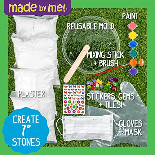 Made By Me Mix & Mold Your Own & Make 4 DIY Personalized Stepping Stones, Great Spring & Summer Weekend Activity, Perfect Keepsake, Birthday Party Idea for Kids Ages 5, 6, 7, 8, 9, Multicolor - Image 5
