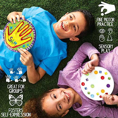 Made By Me Mix & Mold Your Own & Make 4 DIY Personalized Stepping Stones, Great Spring & Summer Weekend Activity, Perfect Keepsake, Birthday Party Idea for Kids Ages 5, 6, 7, 8, 9, Multicolor - Image 3