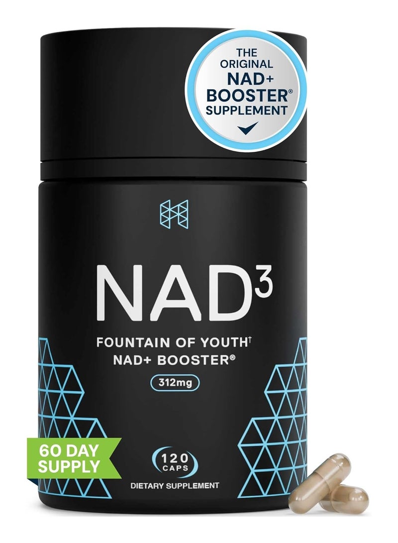 HPN NAD3, NAD+ BOOSTER, 312 mg - 120 Vegetarian Capsules - Image 1