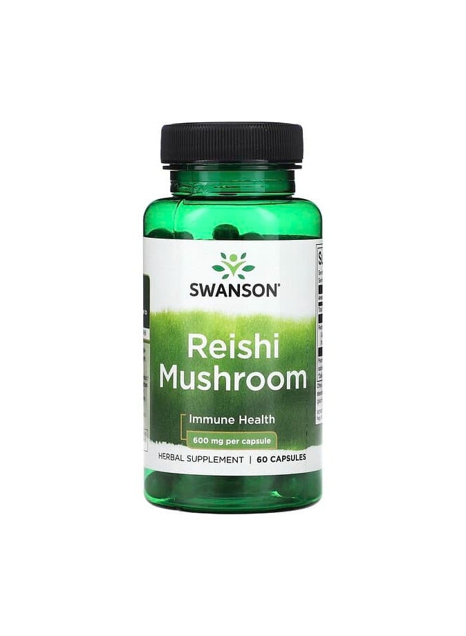 SWANSON Reishi Mushroom, 600 mg, 60 Capsules