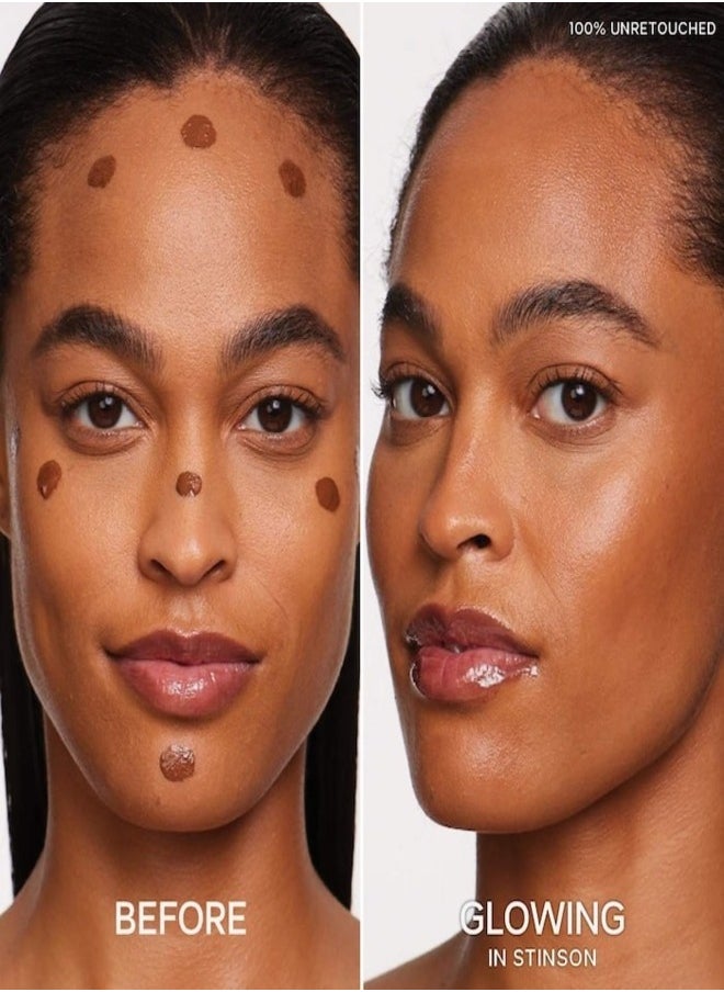 Saie Dew  Bronze Liquid Bronzing Cream ,  Stinson - tan to deep with warm undertones 12ml - Soft-Focus Flawless Glow  - Image 3