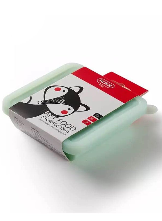 Baby 9-grid green silicone food supplement box - Image 2