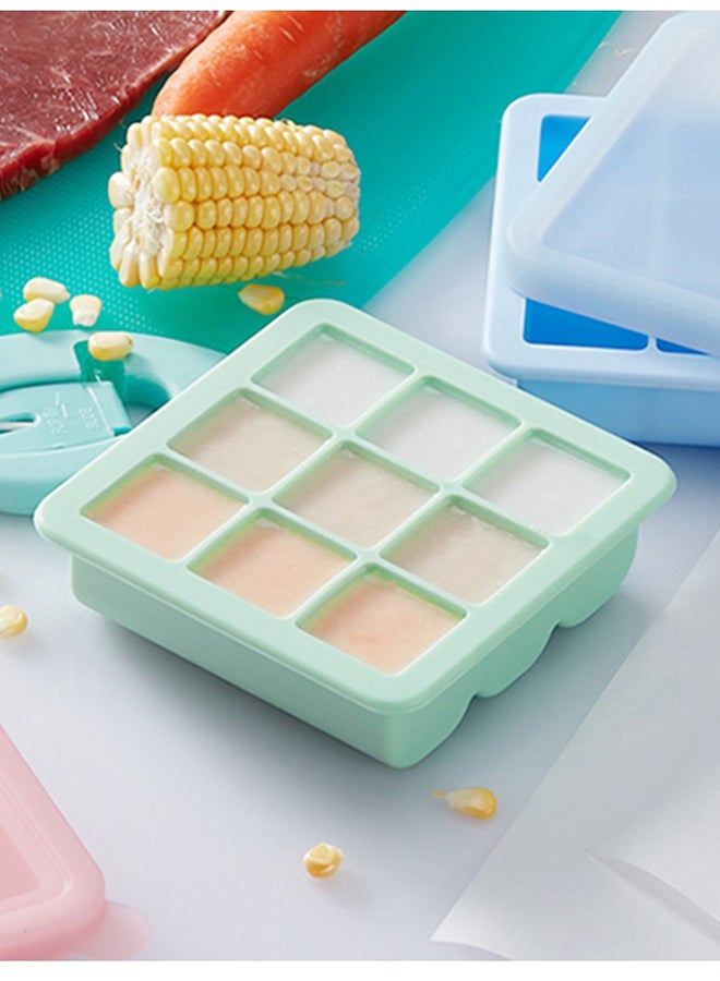 Baby 9-grid green silicone food supplement box - Image 3