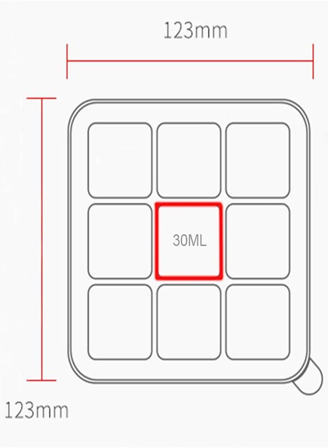 Baby 9-grid green silicone food supplement box - Image 4