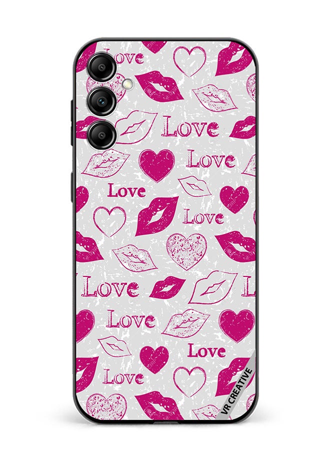 VR CREATIVE Protective Case Cover For Samsung Galaxy A34 Love And Lips Tags Design Multicolour - Image 1