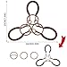 Bling Musae Brain Teaser Puzzles Metal Horseshoe Cast Puzzle Game Unlock Interlock Puzzles Box Mind IQ Logic Test Disentanglement Games for Adults Office Supplies WP140D - Image 4