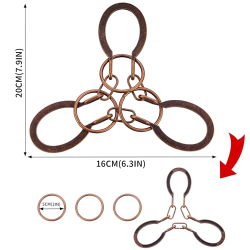 Bling Musae Brain Teaser Puzzles Metal Horseshoe Cast Puzzle Game Unlock Interlock Puzzles Box Mind IQ Logic Test Disentanglement Games for Adults Office Supplies WP140D - Image 5