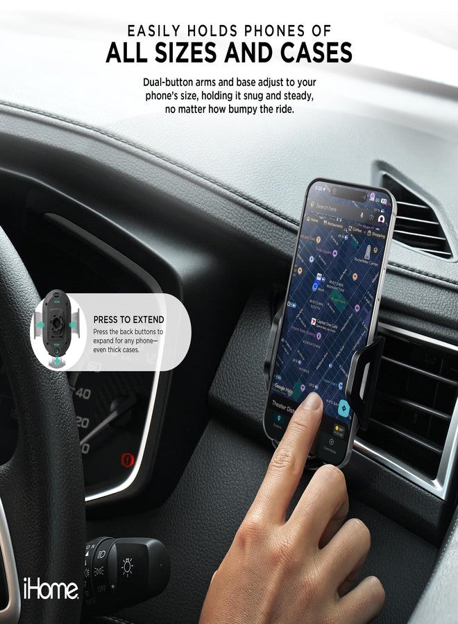 iHome Air Vent Clip Car Mount, 360° Rotation, Secure Fit, Adjustable Grip (Air Vent) - Image 3